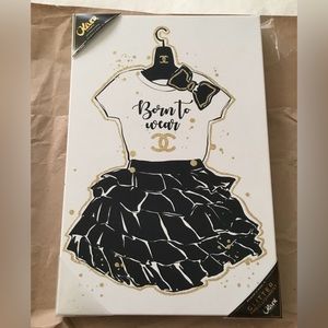 baby girl Chanel canvas nursery decor Oliver gal